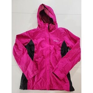 Columbia Jacket Women's Medium Omni Tech Tough In Pink w Hood Size Medium